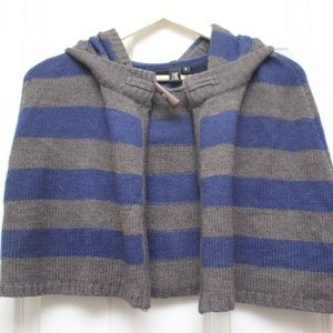 Splash Short Stripe Poncho